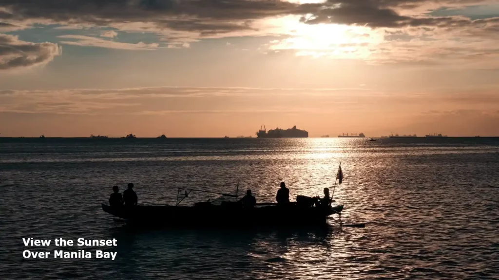 View the Sunset Over Manila Bay